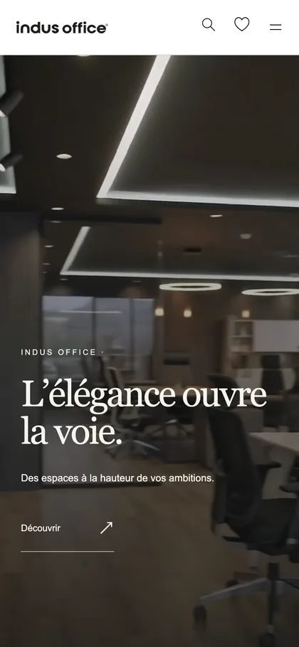 Site Indus Office sur mobile