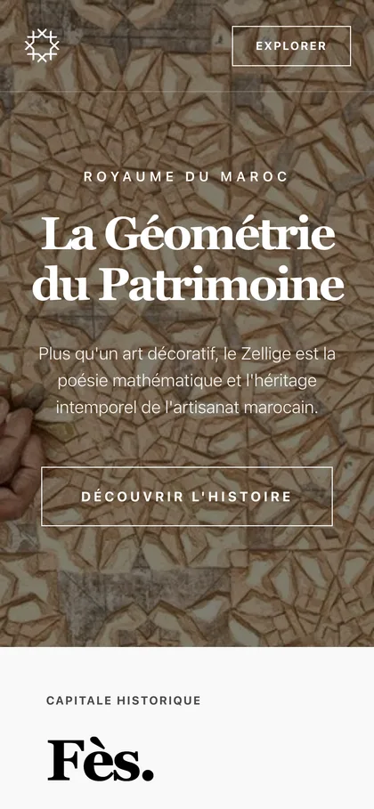 Site Zellige sur mobile
